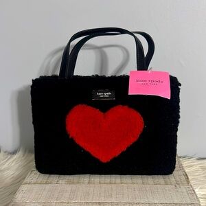 Nwt Kate spade Sam icon intarsia heart small tote bag